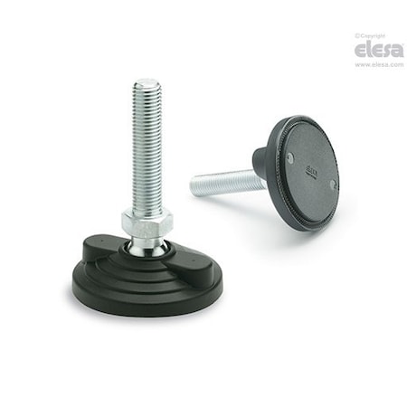 Elesa Levelling feet for ground mounting, LV.F-125-24-AS-SST M20x158 LV.F-SST